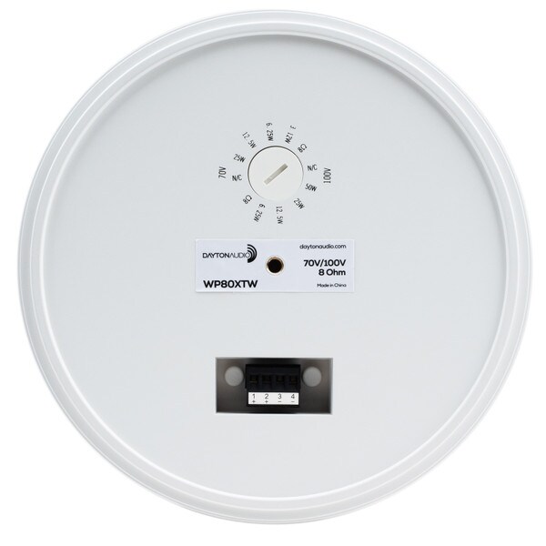 Main product image for Dayton Audio 8" Commercial Audio Pendant Speaker 70V/100V/8 Ohm White WP80XTW310-097